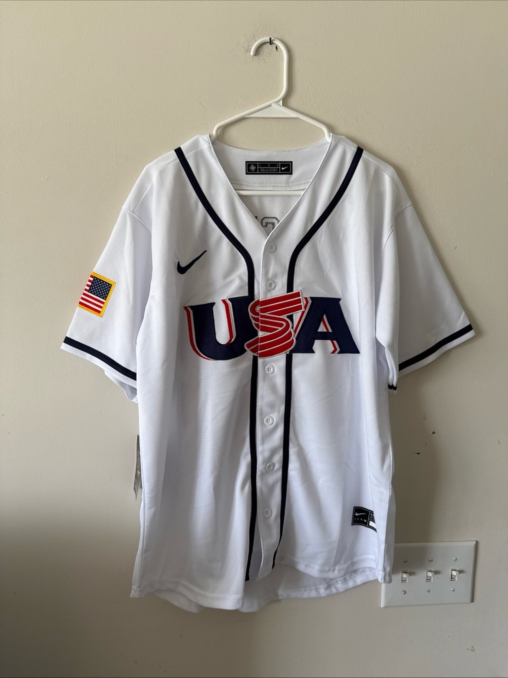 Men’s Nike Clayton Kershaw #22 Team USA World Baseball Classic Jersey Sz L RARE
